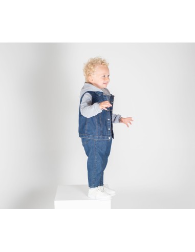L-LW750-Denim Jacket With Fleece Hood And Sleeves